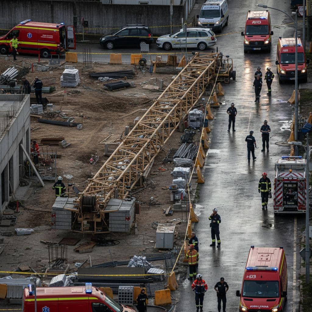 Acidente com grua causa morte em Eiras, Coimbra