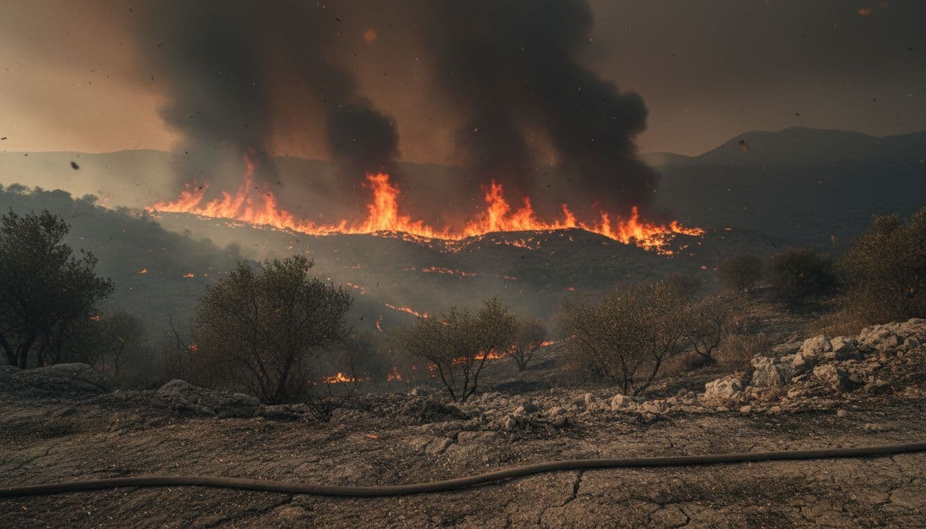 As chamas na ilha grega de Creta mataram dois bombeiros num incêndio descontrolado
