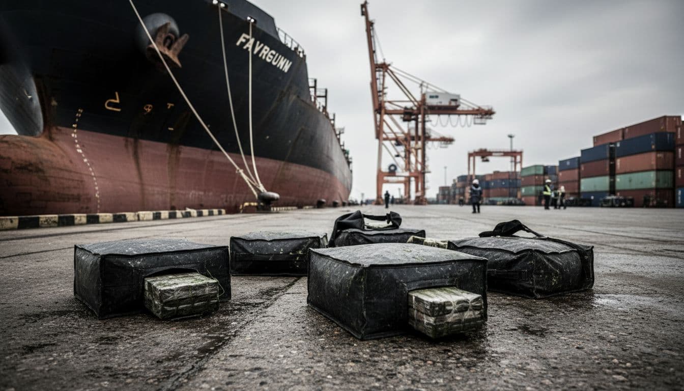 Cocaína escondida no casco de navio resulta na apreensão de 197 quilos em porto nacional