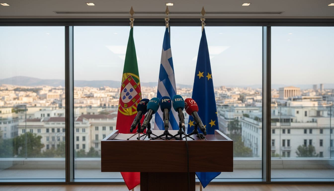 Crescimento económico de Portugal e Grécia domina visita de Montenegro a Atenas