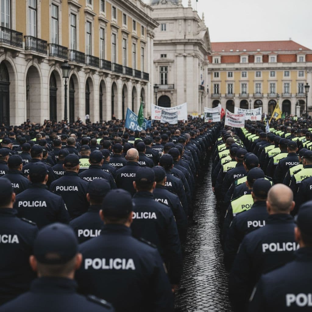 Forças de segurança protestam contra cortes nas pensões que podem chegar aos 40%
