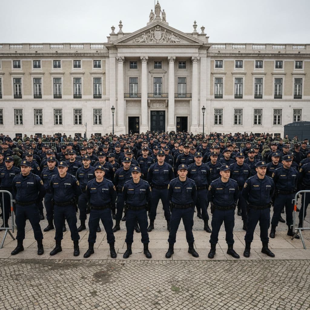 Forças de segurança protestam contra redução de 30% nas pensões