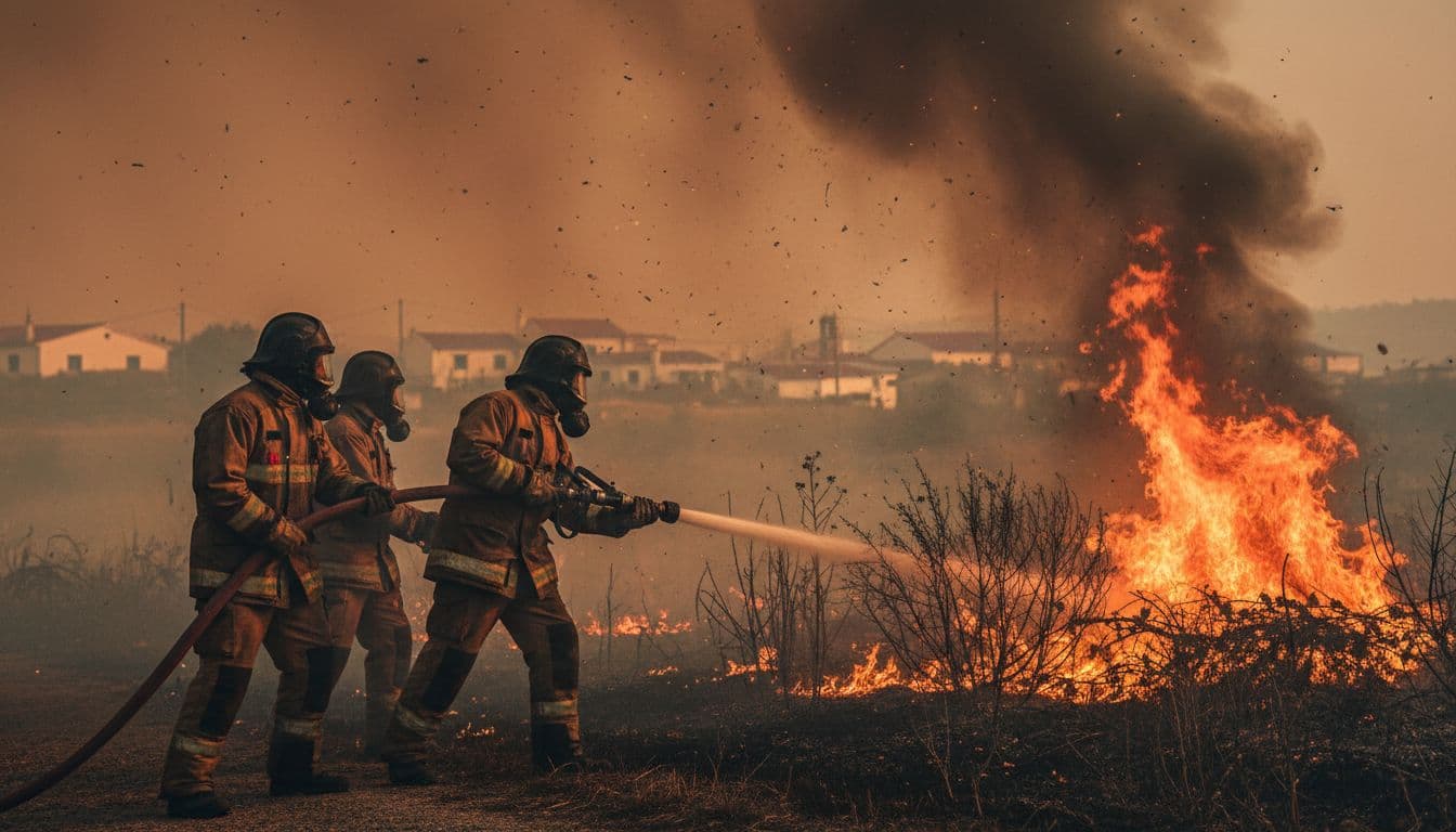 Os incêndios em Portugal mobilizam milhares de bombeiros e mantêm nove distritos sob aviso laranja