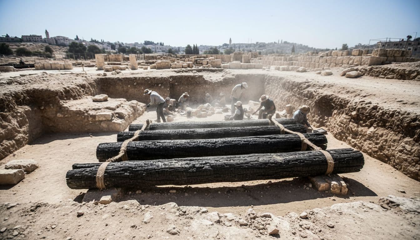 Jerusalém revela vigas milenares que detalham a queda do Templo de Salomão