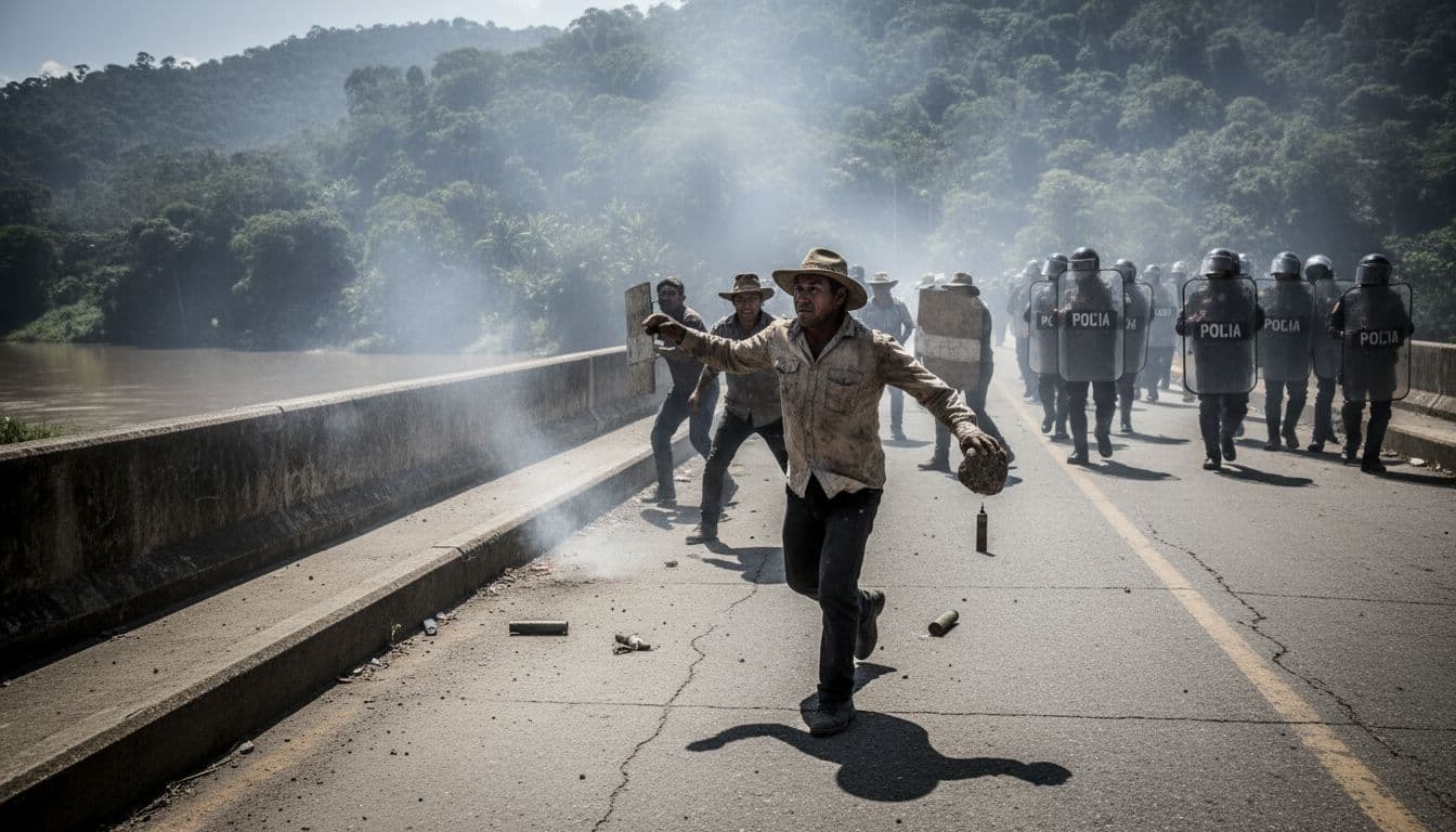 Na Bolívia o aumento do gasóleo reacende confrontos entre agricultores e a polícia