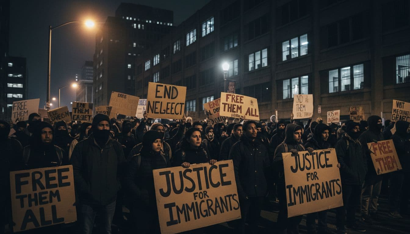 Newark antecipa nova noite de protestos devido a greve de fome em centro de detenção