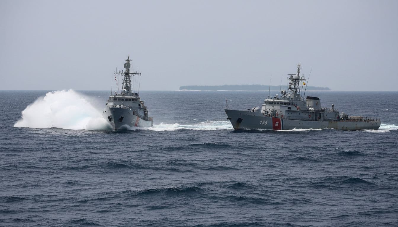 O atol de Pratas regista novo confronto marítimo tenso entre a China e Taiwan
