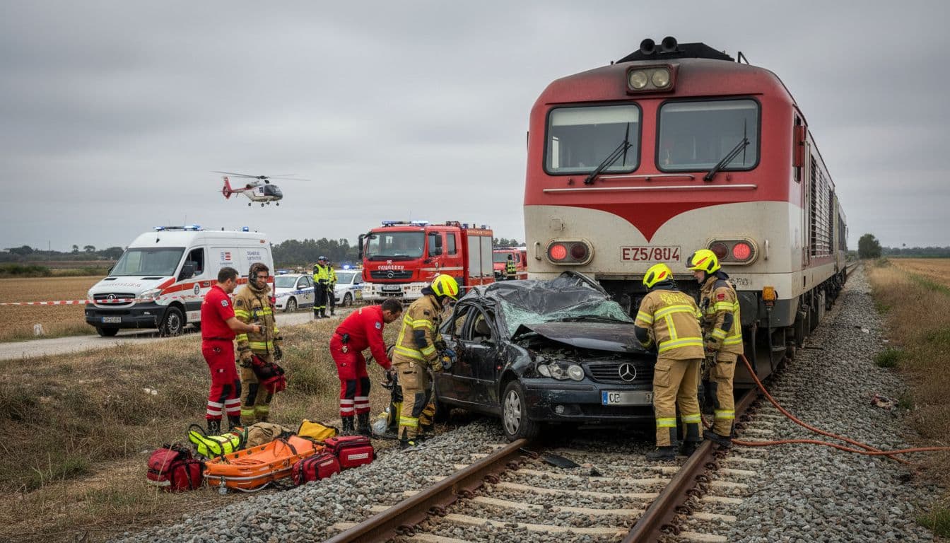 Portimão regista quatro feridos graves após comboio abalroar carro na Mexilhoeira Grande