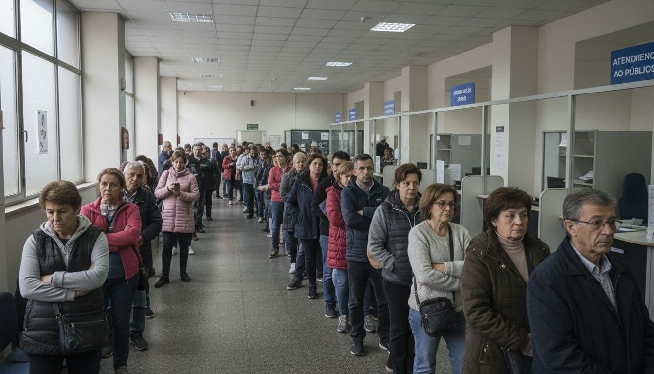 O Porto enfrenta filas de várias horas para a emissão do passe gratuito